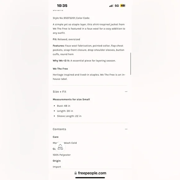 NWOT FREE PEOPLE WE THE FREE Lola Shirt Jacket | Beige/Melange MSRP $168 - Picture 5 of 11